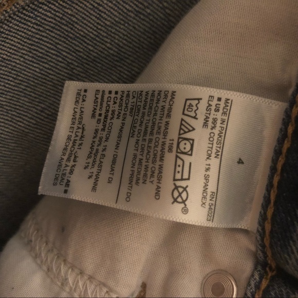 Old Navy High-Waisted O.G. Straight Button-Fly Ripped Jeans - Size 4 - Picture 6 of 11